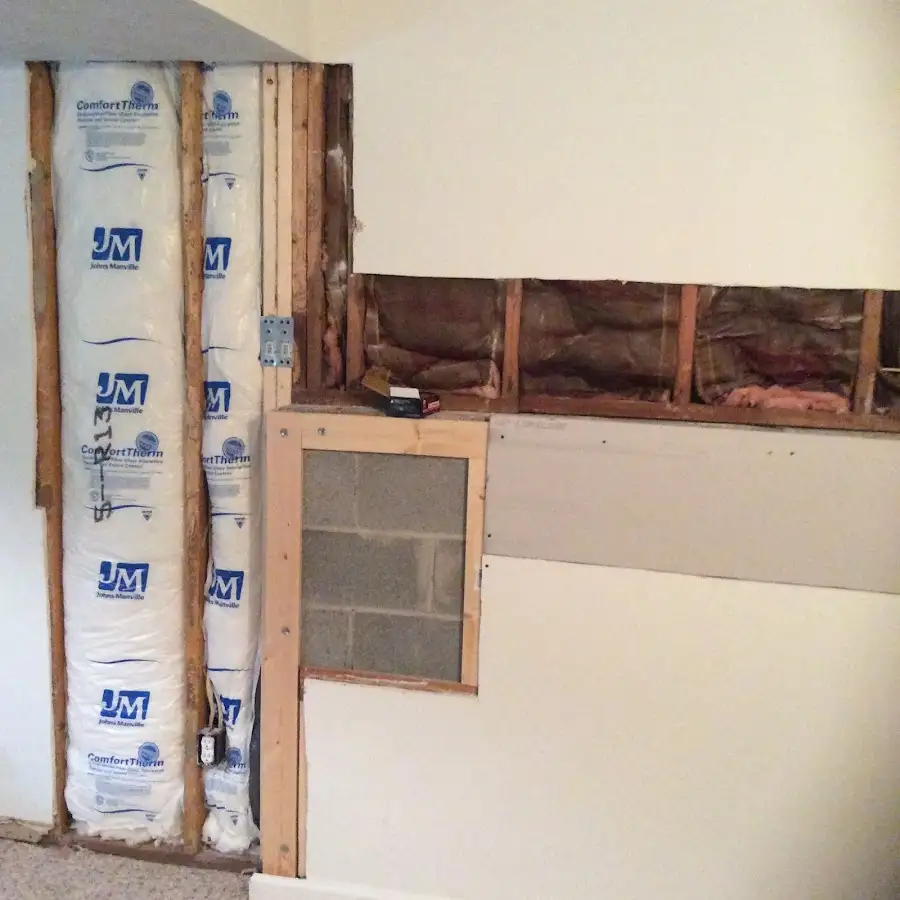 Wall insulation replacement during Structural Drying in Prairie Grove